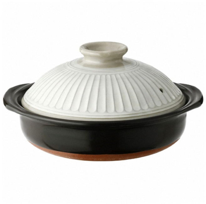 SAJI 佐治陶器 菊花系列粉引釉6號湯鍋 日本製 850ml, 20.5cm, 1個