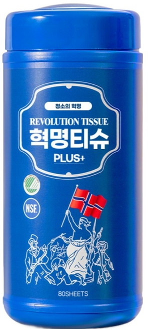혁명티슈 데일리 아이디어 플러스 멀티클리너 세정티슈 80매, 1개