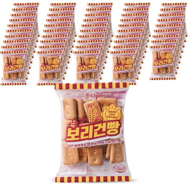 Kkuliguma 香酥大麥乾糧, 50個, 30g