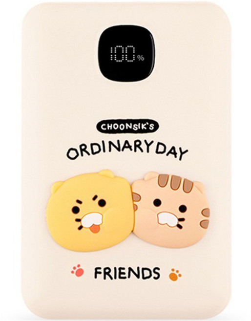 카카오프렌즈 CS 고속충전 보조배터리 10000mAh, 2 아이보리, PBP-30