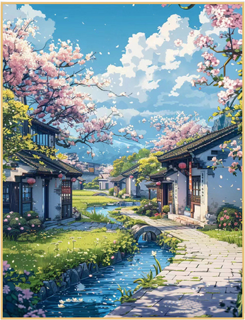 타미나요 세련된 DIY 그림그리기 세트 40 x 50 cm, 파라다이스, 1세트