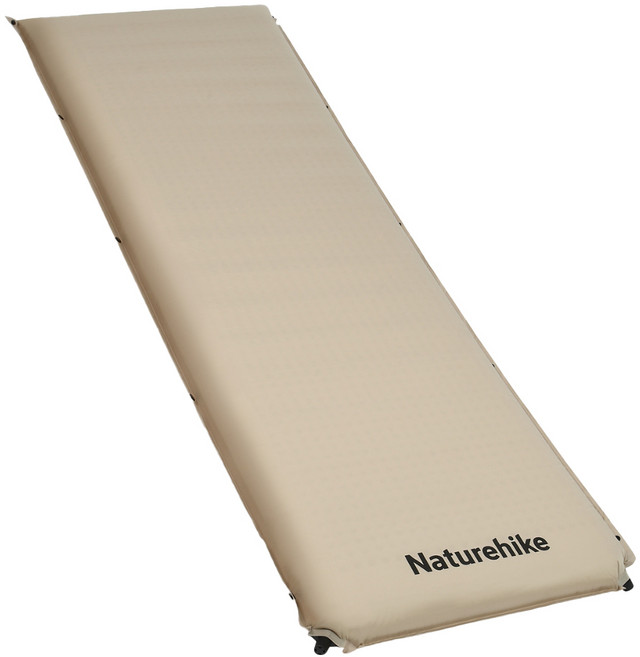 Naturehike 挪客 D04 加厚自動充氣墊 不帶枕, 卡其色