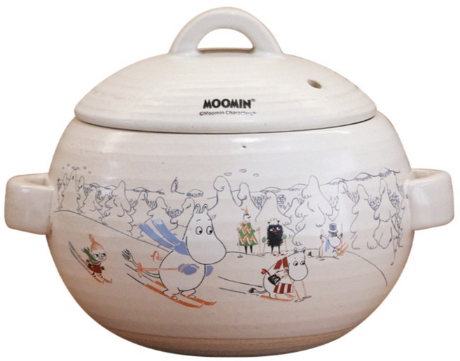 ONE TWO POT 萬土燒 嚕嚕米 MOOMIN 日式球釜多功能燉煮砂鍋 冰雪節 4.5L, 28.8cm, 1個