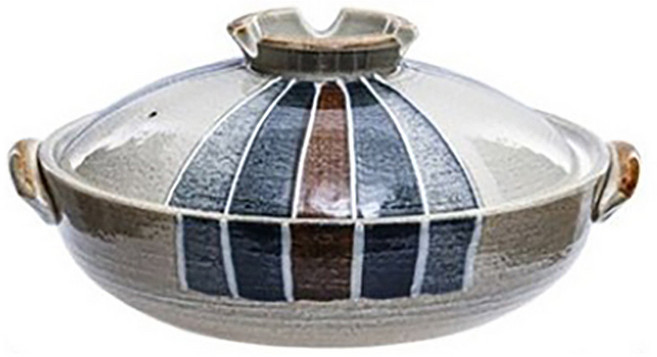 SAJI 佐治陶器 和風十草系列9號湯鍋 日本製 2.8L, 34cm, 1個