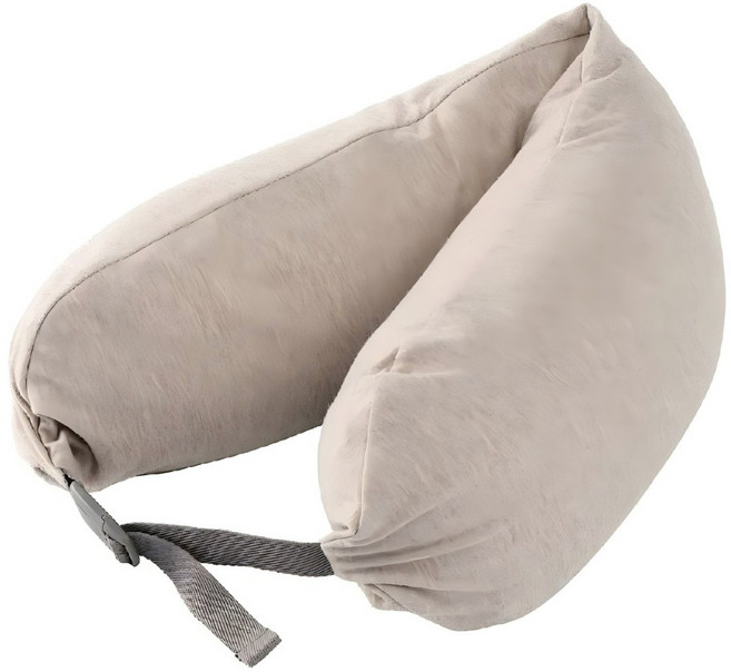MUJI 無印良品 微粒貼身靠枕, 米色
