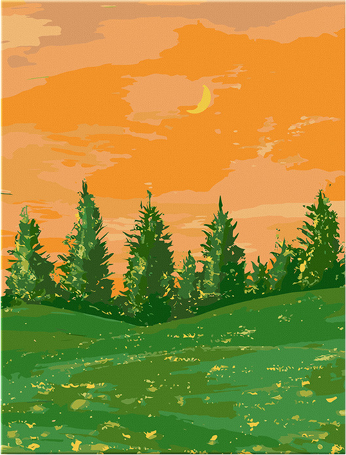 타미나요 고급스러운 DIY 그림그리기 세트 40 x 50 cm, 노란 밤, 1세트