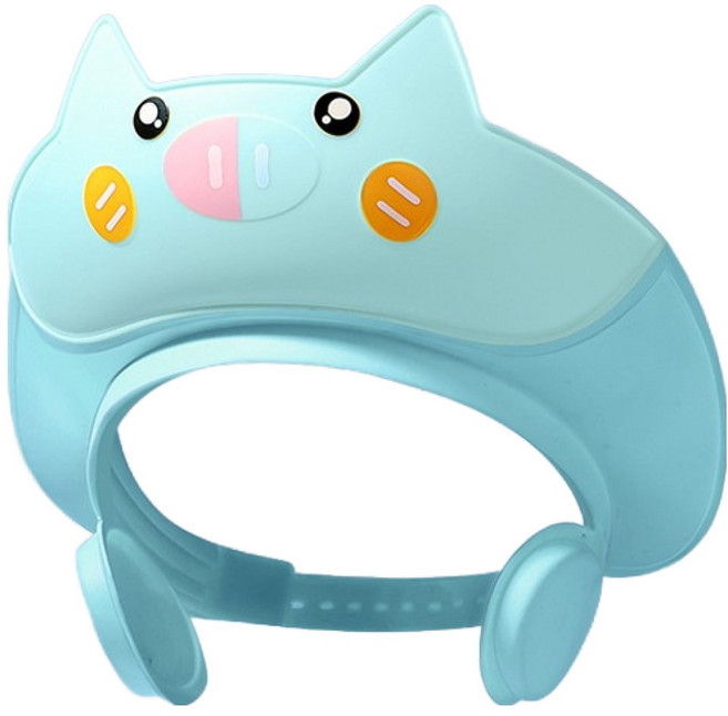 조이멀티 아동용 부끄피그 목욕 샴푸캡 26 x 29 cm, 블루, 1개