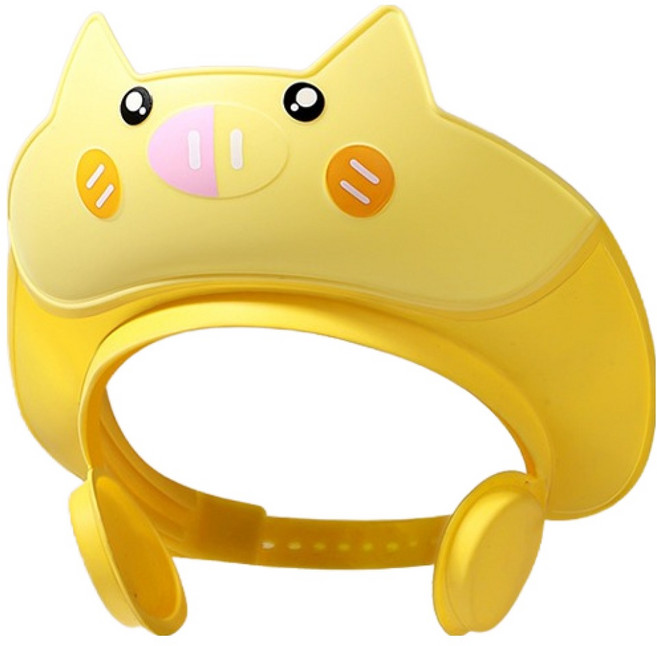 조이멀티 아동용 부끄피그 목욕 샴푸캡 26 x 29 cm, 옐로우, 1개