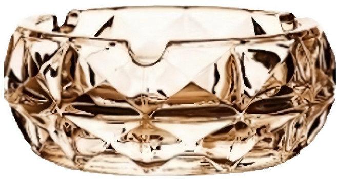 중역 사무실 고급형 재떨이 원형 라지(15 x 6 cm), 골드, 1개