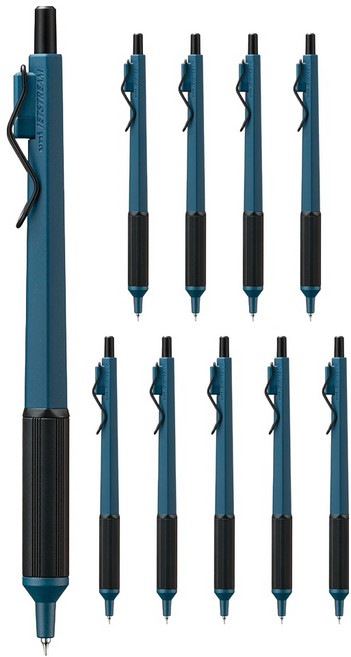 유니 제트스트림 엣지 단색 0.38mm, 프루시안블루, 10개