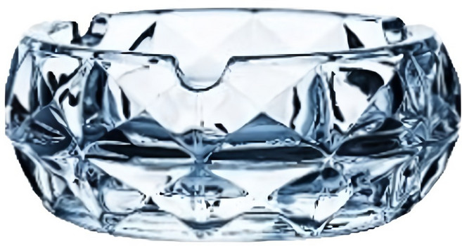 중역 사무실 고급형 재떨이 원형 스몰(11.5 x 5 cm), 블루, 1개