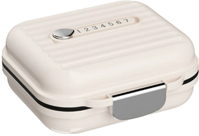 포포트레인 휴대용 알약케이스 약품보관함 화이트, 1개