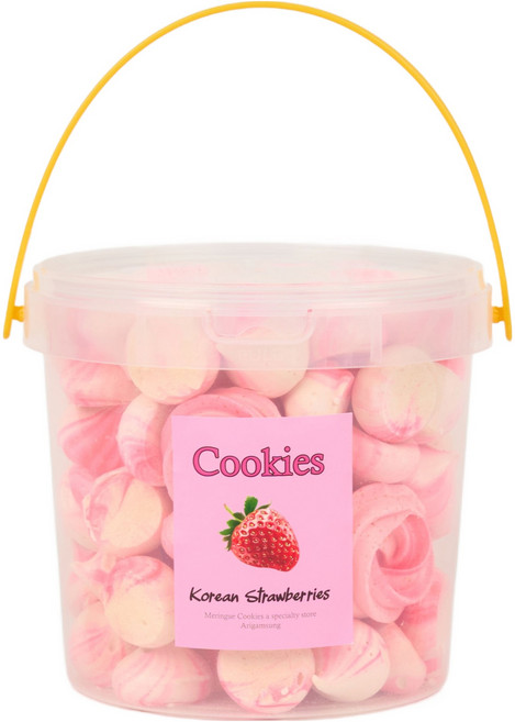 아리감성 딸기 머랭쿠키 원통형 1.5L, 120g, 1개