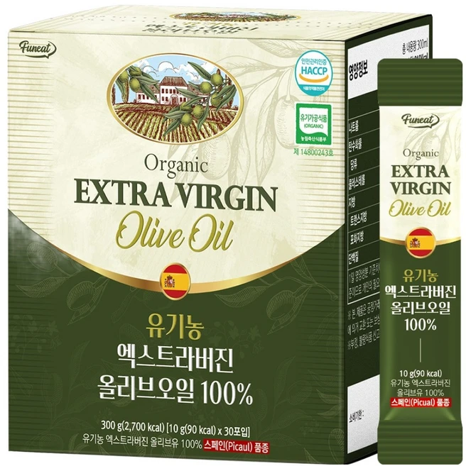 퍼니트 유기농 엑스트라버진 올리브오일 스틱 30p, 300g, 1개 - 쿠팡