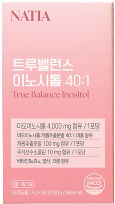 Nattia True Balance 肌醇 40 ： 1 30入, 1個, 30冊