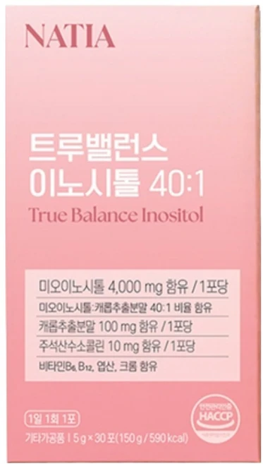 HLB제약 나티아 트루밸런스 이노시톨 40 : 1 30p, 150g, 1개 - 쿠팡