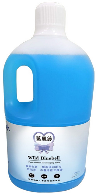 YOLOMi 悠樂米 掃拖機器人地板專用清潔劑 台灣製 小米/石頭/追覓/科沃斯/iRobot/必勝適用 藍風鈴, 2L, 1瓶, 單一商品