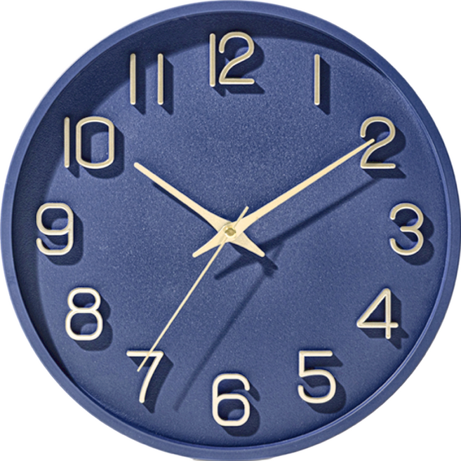 Marchenmond 閃爍靜音掛鐘 30cm, 深藍色