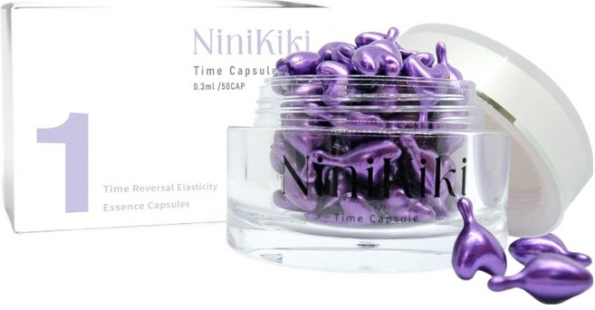 NiniKiki 時空膠囊 1號 逆時彈潤精華 50顆 彈力緊緻 獨立包裝 深層滋養, 15g, 1罐