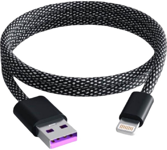 好米 磁吸編織充電線 C款 USB-Lightning USB-L HM016, 1m, 科技黑, 1條