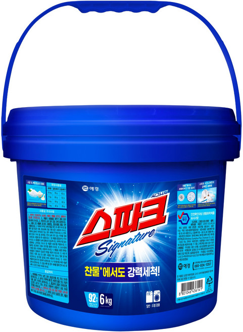 스파크 시그니처 분말세제 바스켓 본품, 6kg, 1개