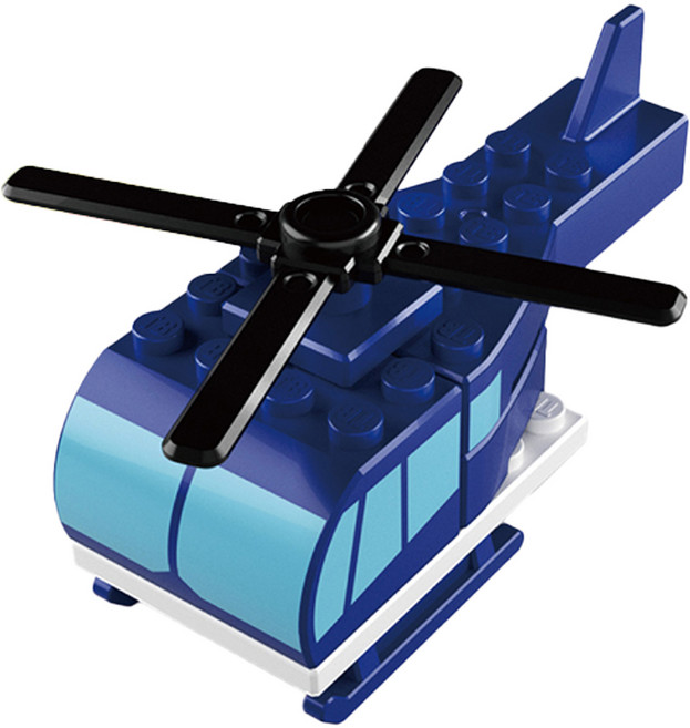 TOMICA 積木直升機, 1個, 混合顏色