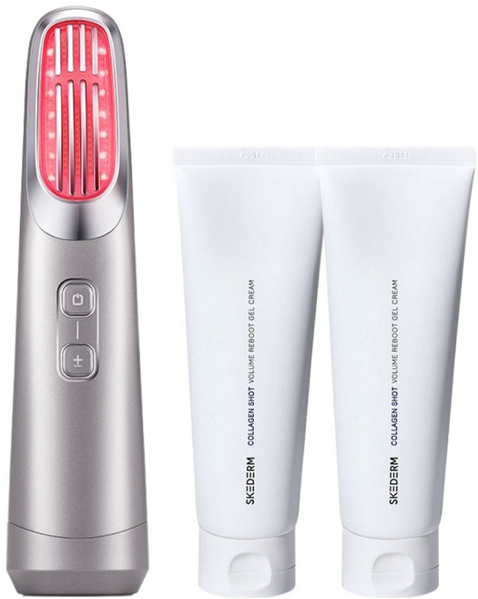 스케덤 볼리움 고주파 뷰티 디바이스 + 콜라겐 젤크림 2p 세트, 디바이스(CL-ACD2), 실버