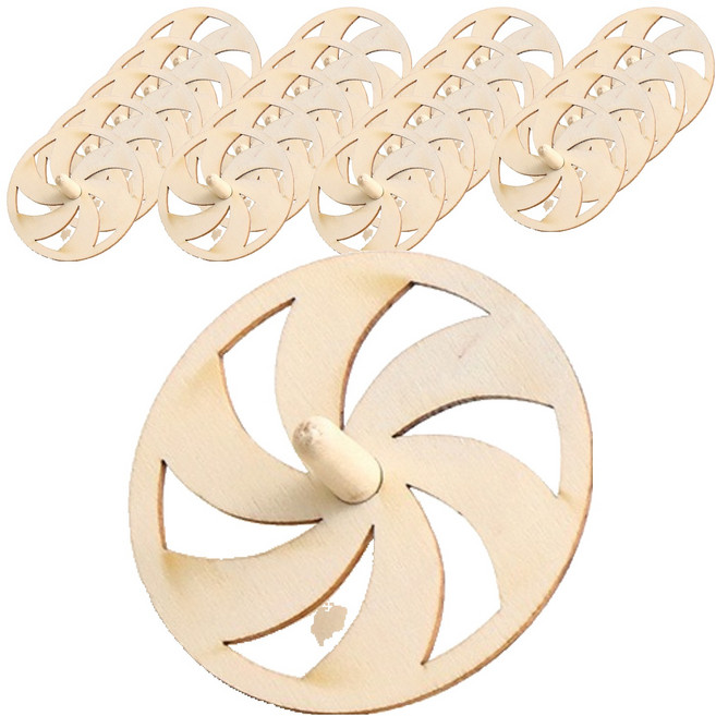 민화샵 나무팽이 바람개비 UDOWD0033, 혼합색상, 20개