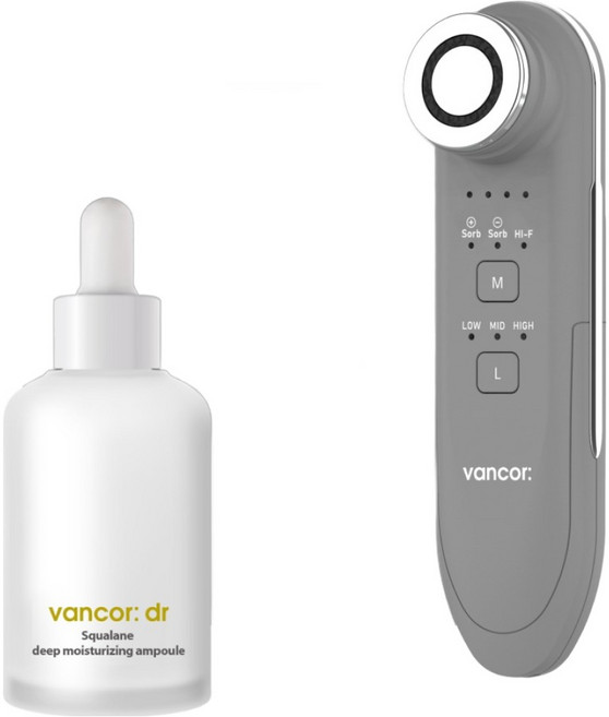 반코르 리리힐 고주파 마사지기+스쿠알란 앰플 증정, 그레이