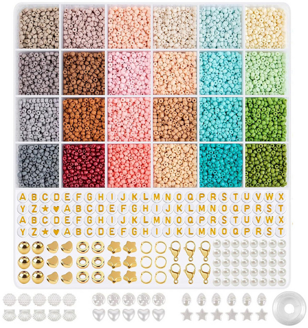KHOHIMO 米珠手鍊製作串珠DIY套組 5W0418, 1套, 混合顏色