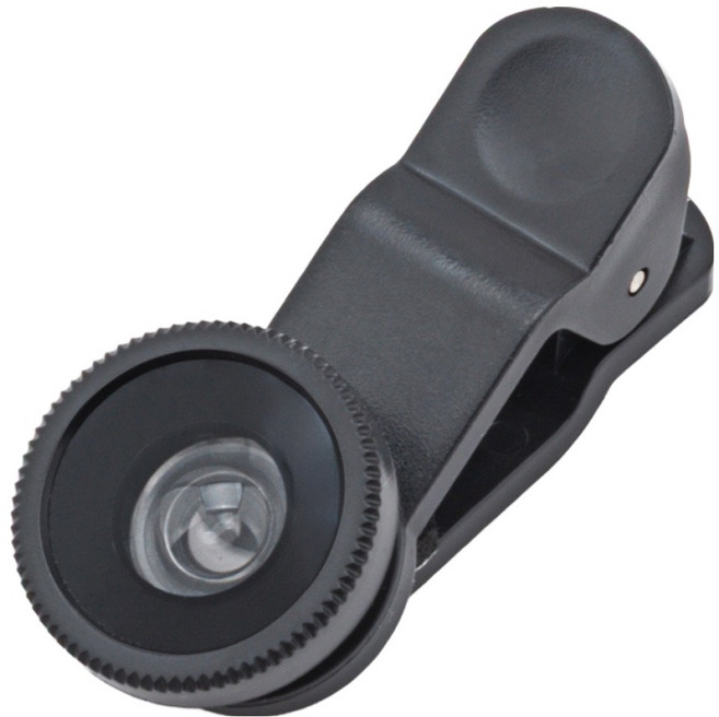 구스페리 3 in 1 광각 볼록 접사 셀카 렌즈 세트, 블랙, 1세트