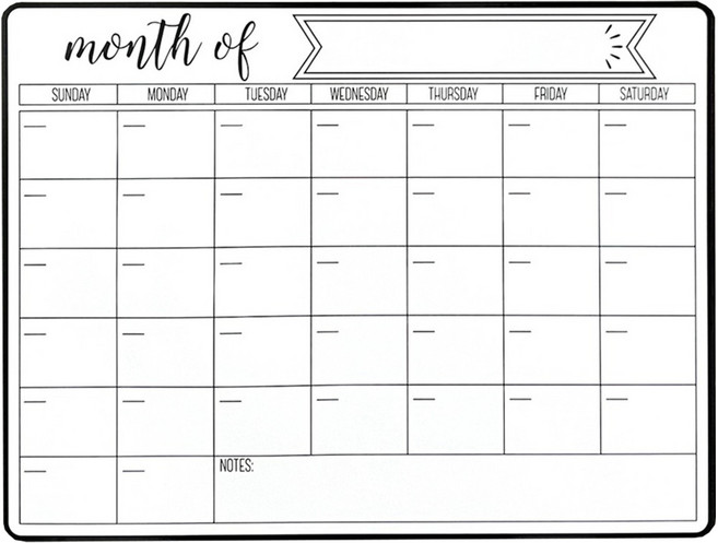 쏙쏙채움 심플한 메모보드 마그네틱 시트 달력용 M