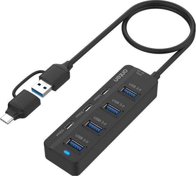onten 歐騰 7埠 7合2 USB-C and USB-A 3.0 多功能集線器 FW002, 1個