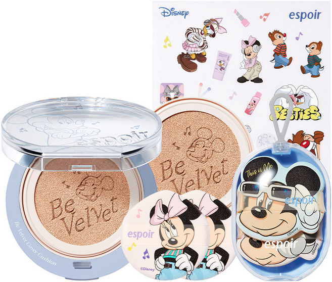 에스쁘아 디즈니 에디션 비벨벳 커버 쿠션 SPF42 PA++ 본품 13g + 리필 13g 세트, 22호 페탈, 1개