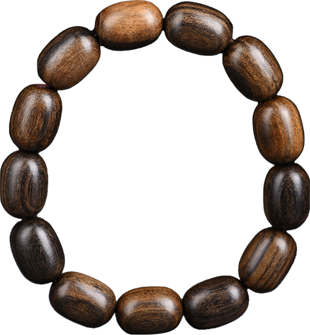 Baide 男士幸運念珠手鍊 棗木珠 12 x 16 mm, 1個, 混合色