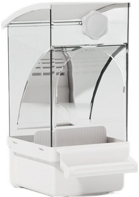 랜보어 앵무새 대용량 반자동 급식기 85 x 110 x 180 mm, 화이트, 1개