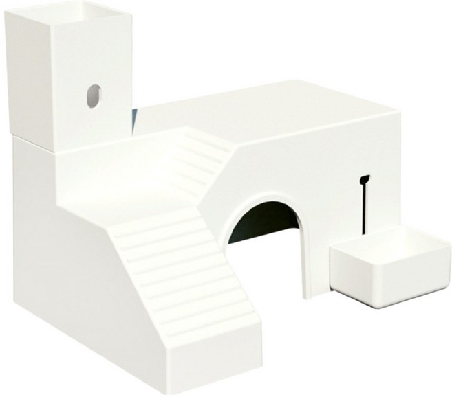 랜보어 햄스터 멀티 플랫폼 하우스, 화이트, 1개