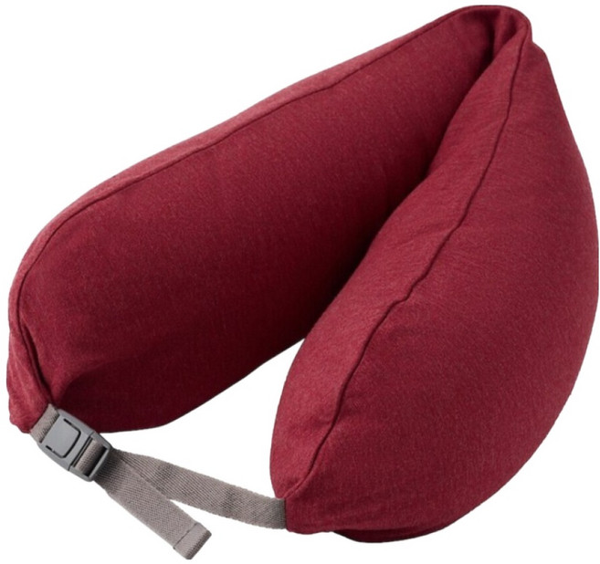 MUJI 無印良品 微粒貼身靠枕, 紅色