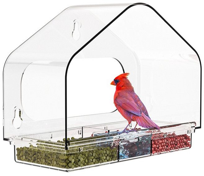 랜보어 앵무새 부착형 모이통 25 x 11 x 17 cm, 하우스, 1개