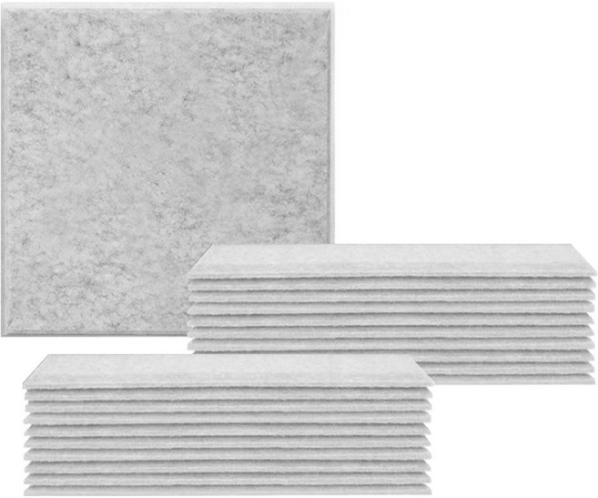 Market Plan Silence 自黏型玄關門隔音吸音材, 灰色, 21個