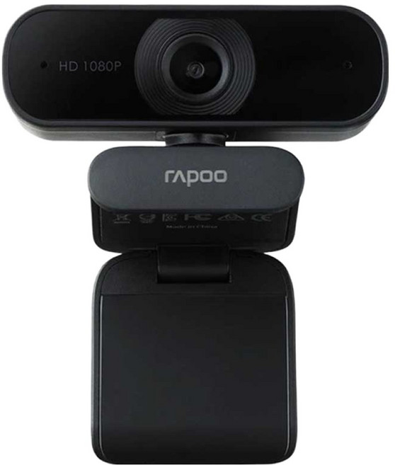 RAPOO 雷柏 網路視訊攝影機 FHD1080P 超廣角降噪, 黑色, C260