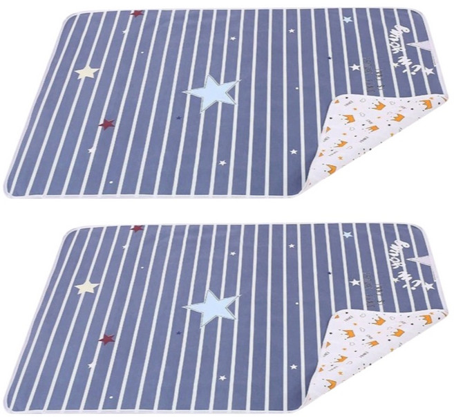 半島良品 多功能防水透氣保潔墊 2個, 星之語 藍色 + 白色