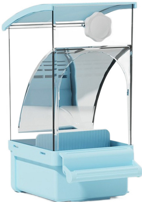 랜보어 앵무새 대용량 반자동 급식기 Free, 블루, 1개