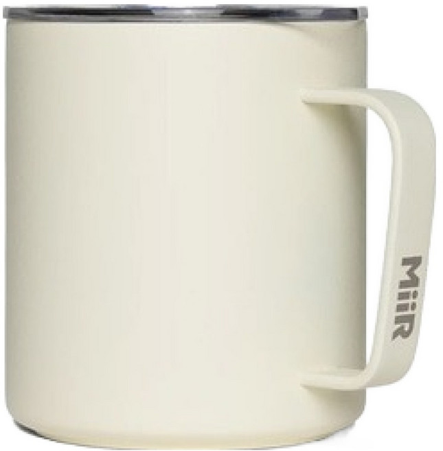 MiiR 슬라이드 뚜껑 캠프컵, 샌드스톤 화이트, 1개, 354ml
