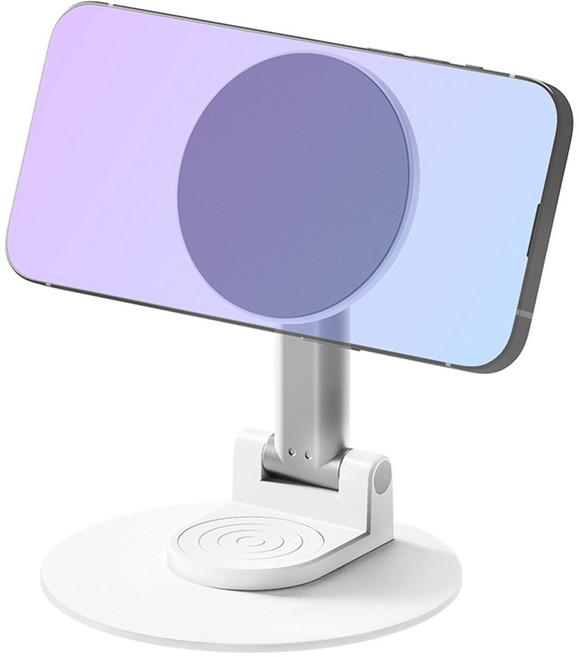 엑토 맥세이프 접이식 회전 높이 각도조절 휴대폰 거치대 MST-62, 화이트, 1개