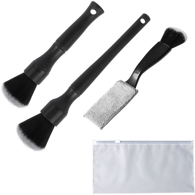 앤티스 차량용 먼지 올킬 극세모 디테일링 틈새 브러쉬 3종 세트, 1세트
