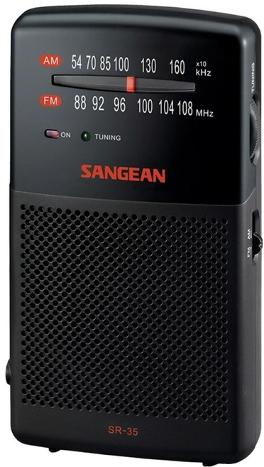SANGEAN 山進電子 二波段 掌上型收音機, SR35, 黑色