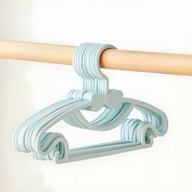 아리스랩 논슬립 어깨 뿔 방지 유아 아기 옷걸이, 블루, 20개