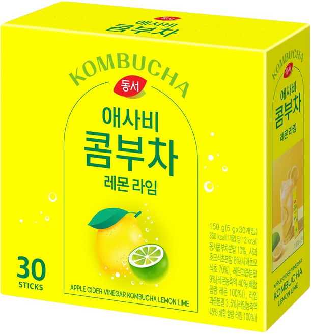 동서 애사비 콤부차 레몬라임, 5g, 30개입, 1개