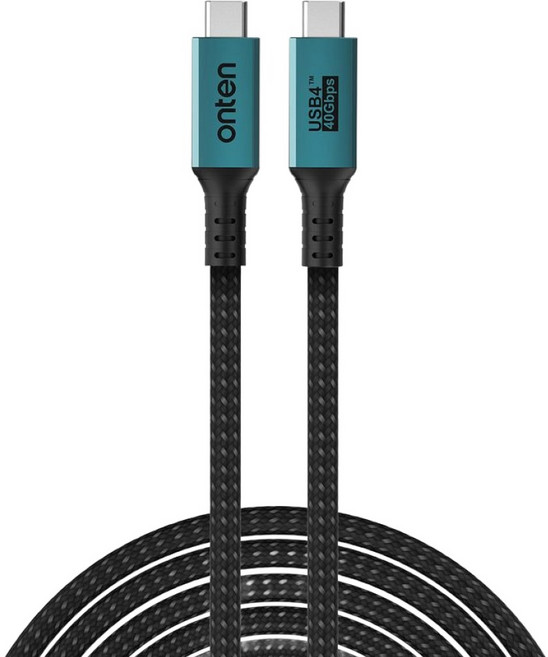 onten 歐騰 Type-C to Type-C USB 4.0 PD 8K 40Gbps Thunderbolt 4 傳輸線 100W, FW009, 1個, 2m